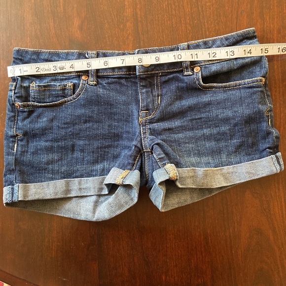 Aeropostale dark blue jean shorts size 1/2 (XS) - Picture 4 of 5